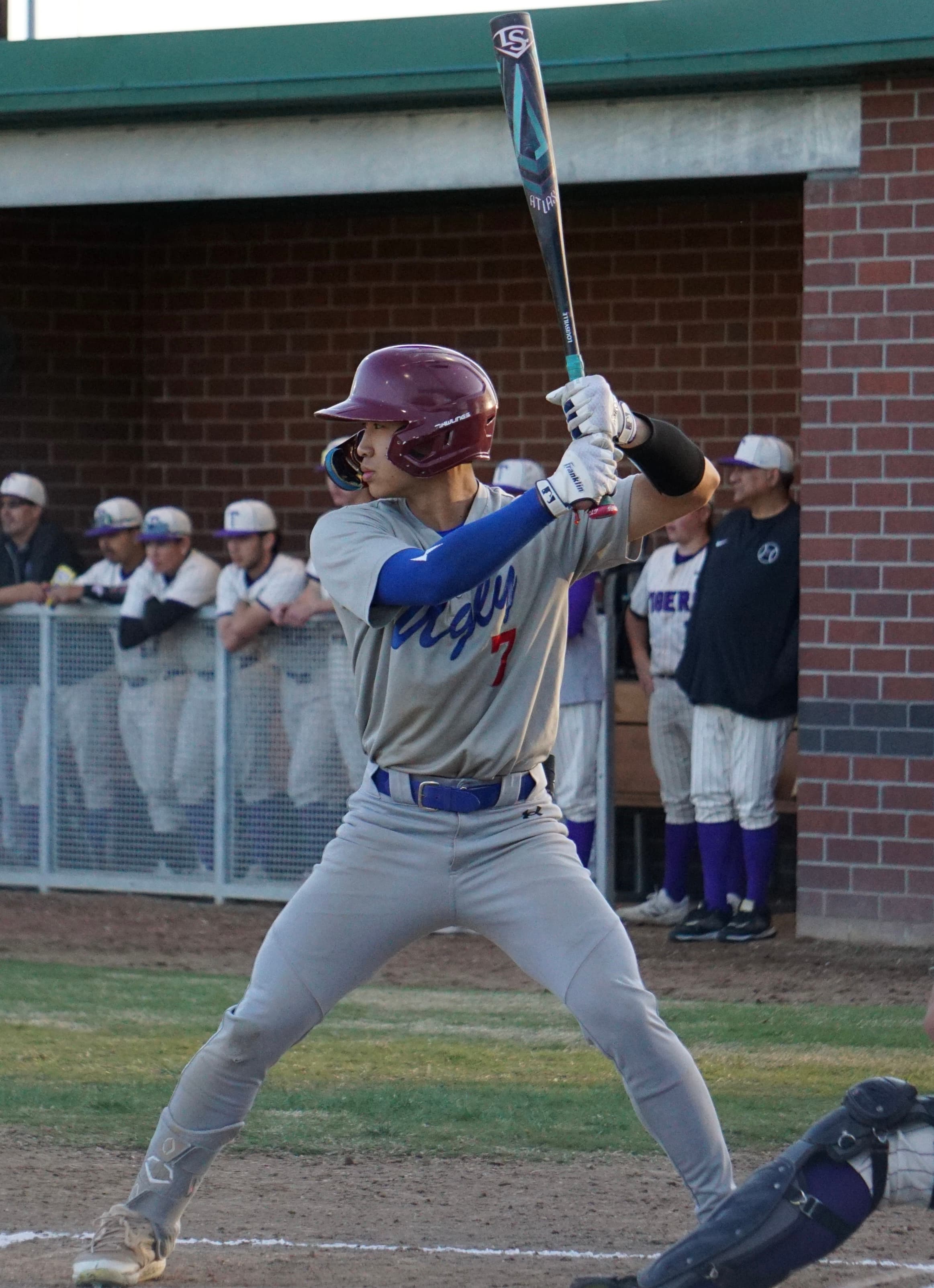 Cole Edmonston playing baseball